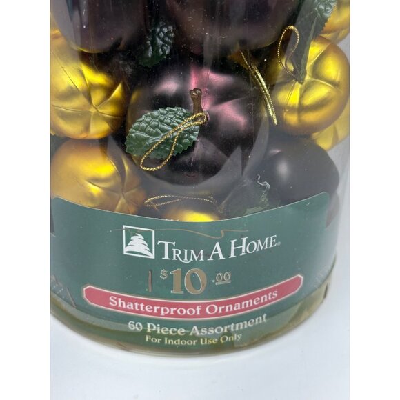 Trim A Home 60-Pc Shatterproof Apple Ornaments Assortment | Holiday Décor K-Mart - Picture 2 of 10